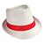 Chapéu Panamá Branco Com Fita Vermelha - Imagem 2