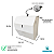 Toalheiro Dispenser Papel Toalha Bobina Auto Corte Compacto Branco - 13296 - Imagem 2