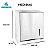 Dispenser de Papel Toalha Aço Inox com base Branca Interfolhas com Trava de Segurança - 20028 - Imagem 2
