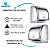 Secador De Mãos Automático Parede Aço Inox PowerClean Banheiro - 39002 - Imagem 3