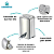 Saboneteira de Inox para Sabonete Líquido 500 ML - 17004 - Imagem 3