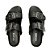 Chinelo Slide Birken Spossi Fivelas Couro Preto - Imagem 3