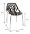 Cadeira Folha em ABS e Base Cromada ORDESIGN OR-1113-PT Preta - Imagem 4