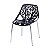 Cadeira Folha em ABS e Base Cromada ORDESIGN OR-1113-PT Preta - Imagem 1