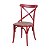 Cadeira Cross em Madeira e Rattan ORDESIGN OR-1150-VE Vermelha - Imagem 1