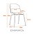 Cadeira Dinamarca com Base em Aço e Revestimento em Couro Ecológico Preto (PU) Fratini 1.00303.01.0002 - Imagem 5