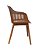 Cadeira Montreal com Assento com revestimento em Couro Ecológico e Polipropileno Marrom Capuccino Fratini 1.00276.01.0070 - Imagem 3