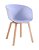 Cadeira Toledo com base em aço e acabamento idêntico a madeira e Assento Polipropileno Branco Fratini 1.00279.01.0001 - Imagem 1