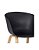 Cadeira Toledo com base em aço e acabamento idêntico a madeira e Assento Polipropileno Preto Fratini 1.00279.01.0002 - Imagem 3