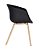 Cadeira Toledo com base em aço e acabamento idêntico a madeira e Assento Polipropileno Preto Fratini 1.00279.01.0002 - Imagem 2