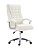 Cadeira Califórnia com Base e braços em aço cromado e Revestimento em couro ecológico Branco Fratini 1.00290.01.0001 - Imagem 2