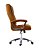 Cadeira Califórnia com Base e braços em aço cromado e Revestimento em couro ecológico Caramelo Fratini 1.00290.01.0065 - Imagem 3