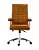 Cadeira Califórnia com Base e braços em aço cromado e Revestimento em couro ecológico Caramelo Fratini 1.00290.01.0065 - Imagem 1