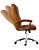 Cadeira Califórnia com Base e braços em aço cromado e Revestimento em couro ecológico Caramelo Fratini 1.00290.01.0065 - Imagem 4