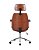 Cadeira Kopenhagen Presidente Estrutura em madeira com base cromada e assento e encosto em couro ecológico Branco Fratini 1.00275.01.0001 - Imagem 4