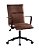 Cadeira Palermo com Base em Aço carbono e revestido em couro ecológico Marrom Fratini 1.00298.01.0003 - Imagem 2