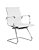 Cadeira Manhattan Fixo Aço Cromado e Couro Ecológico Branco Fratini 1.00207.01.0001 - Imagem 1