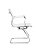 Cadeira Manhattan Fixo Aço Cromado e Couro Ecológico Branco Fratini 1.00207.01.0001 - Imagem 2