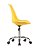 Cadeira Chicago com Base Cromada e Couro Ecológico e Assento Polipropileno Amarelo Fratini 1.00204.01.0004 - Imagem 3