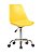 Cadeira Chicago com Base Cromada e Couro Ecológico e Assento Polipropileno Amarelo Fratini 1.00204.01.0004 - Imagem 2