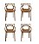 Cadeira Aviv Polipropileno Marrom Capuccino Fratini 1.00110.01.0070 Kit 4 Unidades - Imagem 1