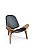 Cadeira Design em Madeira e Almofada em Courino ANM 2601 Preta - Imagem 1