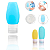 Kit Viagem 4 Frascos Silicone Pote 90ml Porta Creme Shampoo - Imagem 2