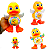 Pato Dançante Brinquedo Anda Dança C/ Som Luz Led Sensorial - Imagem 1