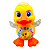 Pato Dançante Brinquedo Anda Dança C/ Som Luz Led Sensorial - Imagem 2
