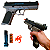 Arma Automática De Brinquedo Glock Com Dardos E Capsulas - Imagem 3