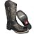 Bota Texana Feminina Laser Fundo Havana Strass Sola Preta Bico Qu - Imagem 5
