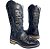 Bota Texana Feminina TS Preto Strass Glitter Salto Madeira Bico Q - Imagem 1