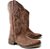 Bota Texana Feminina TS Cano Alto Fossil Bord Bico Quadrado - Imagem 1