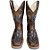 Bota Texana Feminina Fossil AZ Cano Curto Glitter Azul Bico Quadr - Imagem 4
