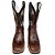 Bota Texana Cano Indian Salto Madeira Bico Quadrado - Imagem 5