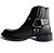 Botina Tex TS Rock Rustico Preto Sola Preta Vira Preta Bico Quadr - Imagem 3