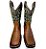 Bota Texana Fossil Cano Preto Sola Jump Bico Quadrado - Imagem 5