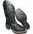 Bota Texana Feminina Cano Médio Laser Black Sola Preta Bico Quadr - Imagem 5