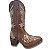 Bota Texana Feminina TS Fossil Flores Salto Madeira Bico Fino - Imagem 5