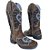 Bota Texana Feminina Touro Sentado Fossil Asa Azul Bico Quad - Imagem 1