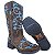 Bota Texana Feminina Touro Sentado Camel Azul Strass Bico Quadrad - Imagem 5