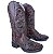 Bota Texana Feminina Ferradura Chocolate Bico Quadrado - Imagem 2