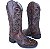 Bota Texana Feminina Ferradura Chocolate Bico Quadrado - Imagem 1