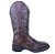 Bota Texana Feminina Ferradura Chocolate Bico Quadrado - Imagem 3