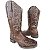 Bota Texana Feminina Touro Sentado Choup Total Café Bico Quadrado - Imagem 4