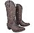 Bota Texana Feminina Touro Sentado Rustico Bord Strass Bico Fino - Imagem 1
