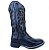 Bota Texana Feminina Touro Sentado Cruz Cano Glitter Bico Quadrad - Imagem 3