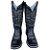 Bota Texana Feminina Touro Sentado Cruz Cano Glitter Bico Quadrad - Imagem 4