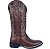 Bota Texana Feminina Café Bordado com Strass Bico Quadrado - Imagem 3