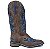 Bota Texana Feminina Touro Sentado Camel Fire Azul Strass Bico Q - Imagem 3